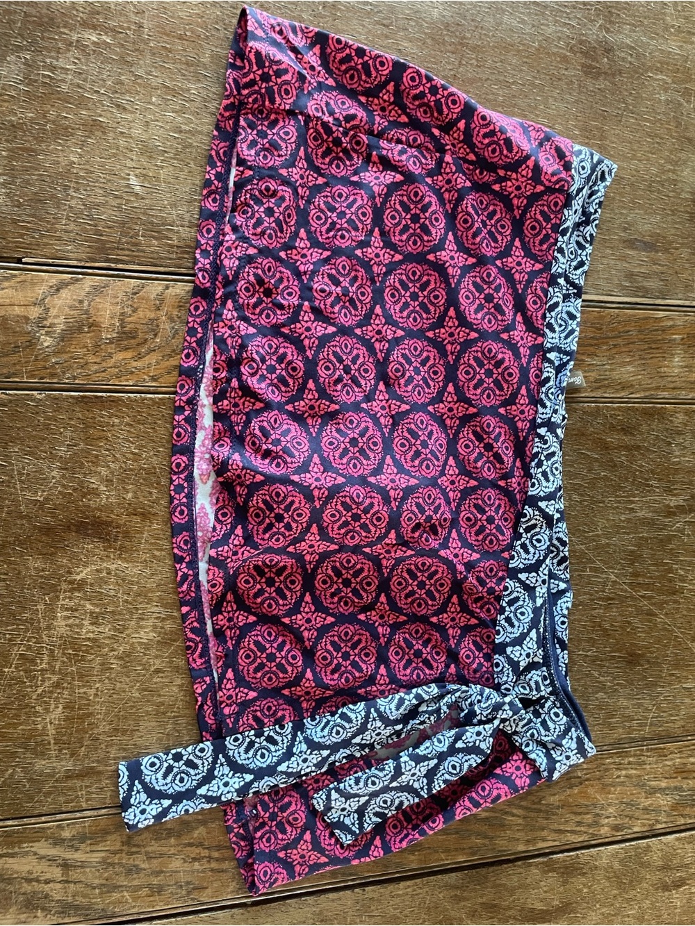 Women’s Pink and Navy Patterned Swim Skirt
